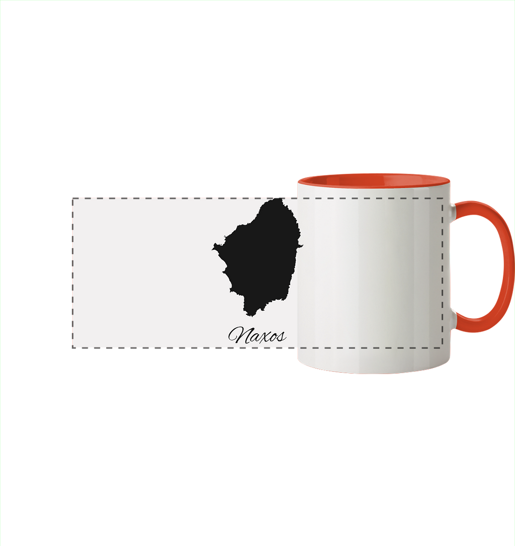 Naxos Silhouette Griechenland - Panorama Tasse zweifarbig