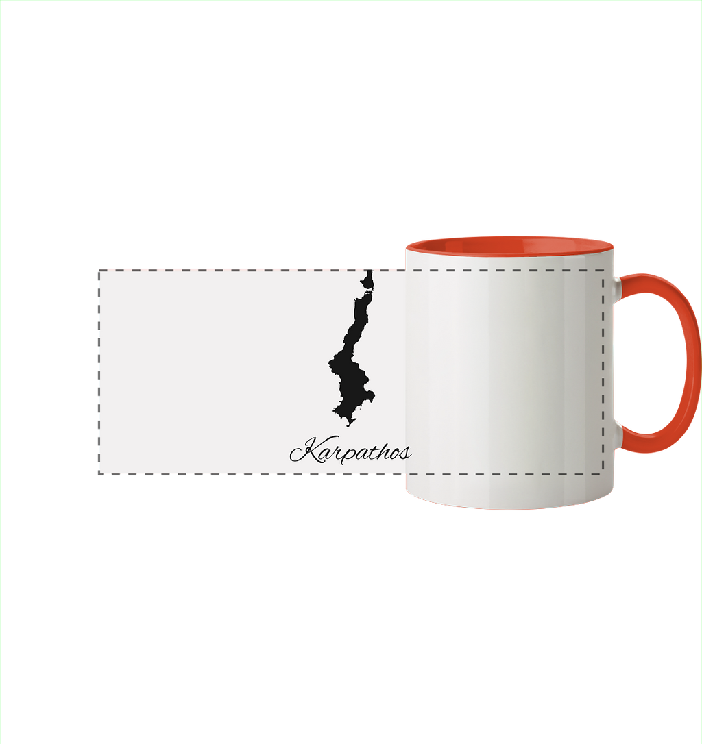 Karpathos Silhouette Griechenland - Panorama Tasse zweifarbig
