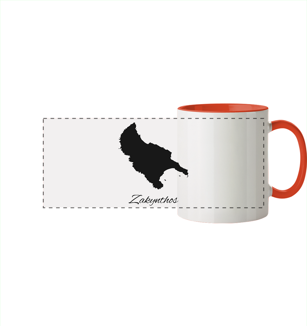Zakynthos Silhouette Griechenland - Panorama Tasse zweifarbig