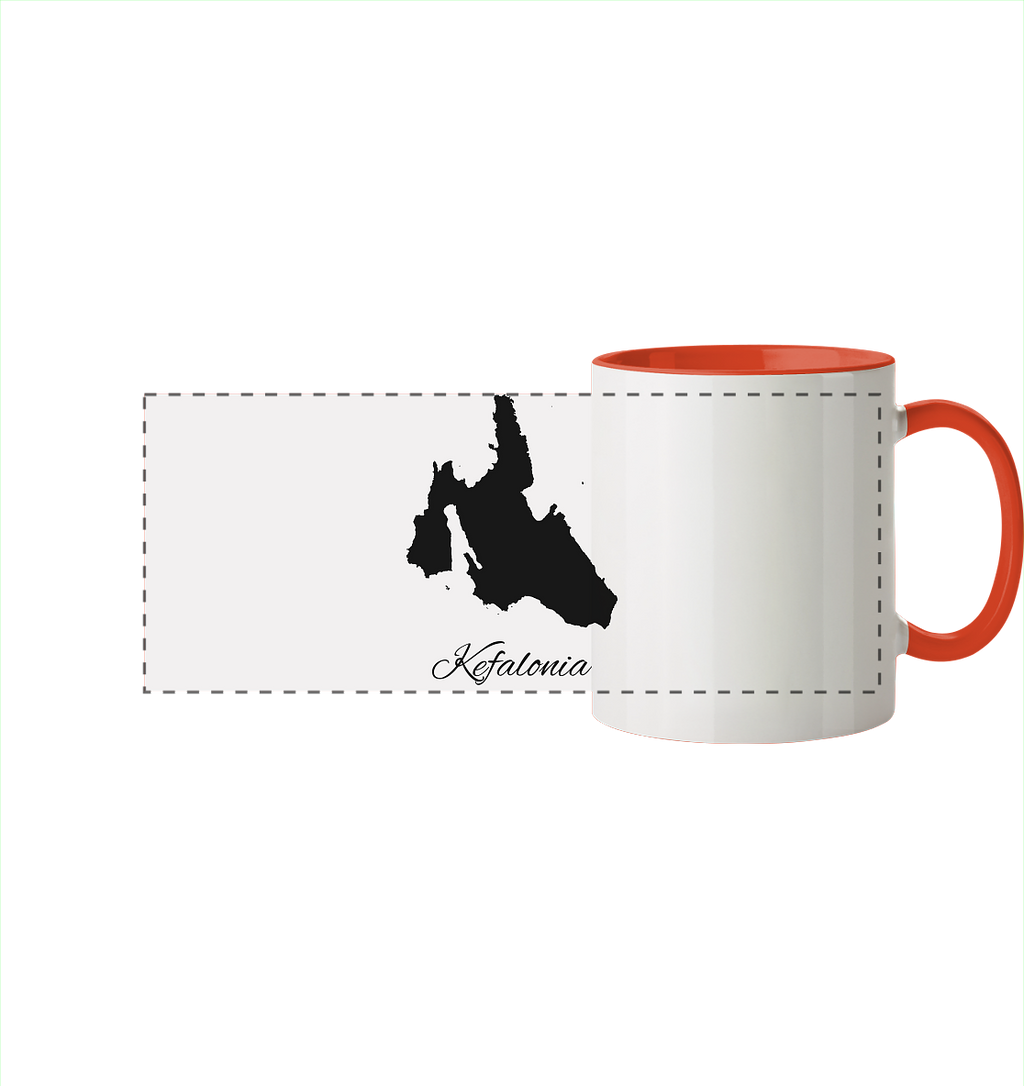 Kefalonia Silhouette Griechenland - Panorama Tasse zweifarbig