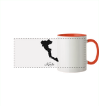 Korfu Silhouette Griechenland - Panorama Tasse zweifarbig