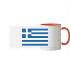 Griechenland Flagge - Panorama Tasse zweifarbig