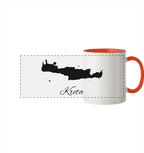 Kreta Silhouette Griechenland - Panorama Tasse zweifarbig