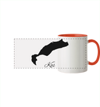 Kos Silhouette Griechenland - Panorama Tasse zweifarbig