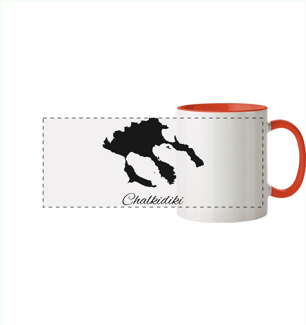 Chalkidiki Silhouette Griechenland - Panorama Tasse zweifarbig
