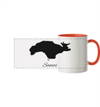 Samos Silhouette Griechenland - Panorama Tasse zweifarbig