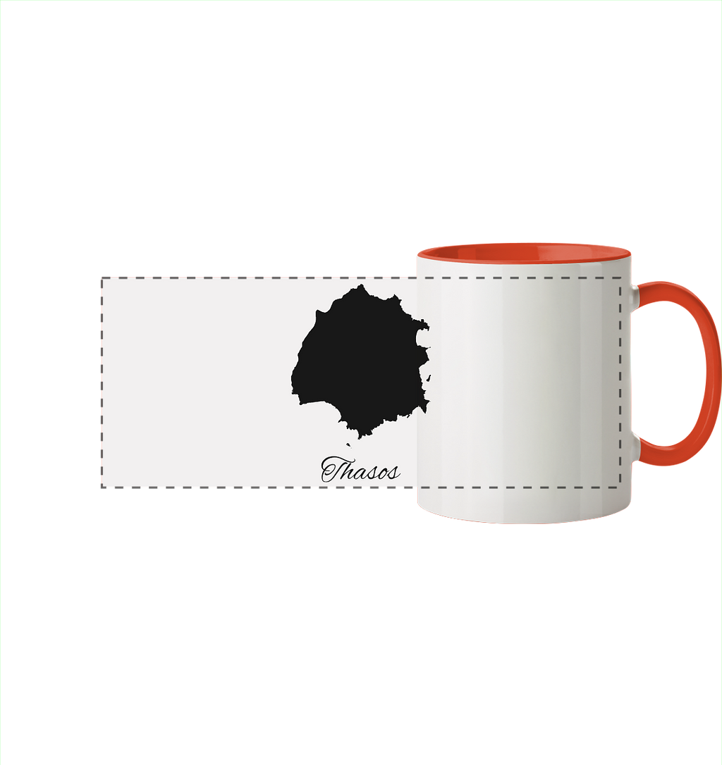 Thasos Silhouette Griechenland - Panorama Tasse zweifarbig