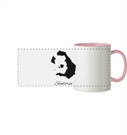 Santorin Silhouette Griechenland - Panorama Tasse zweifarbig