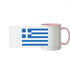 Griechenland Flagge - Panorama Tasse zweifarbig