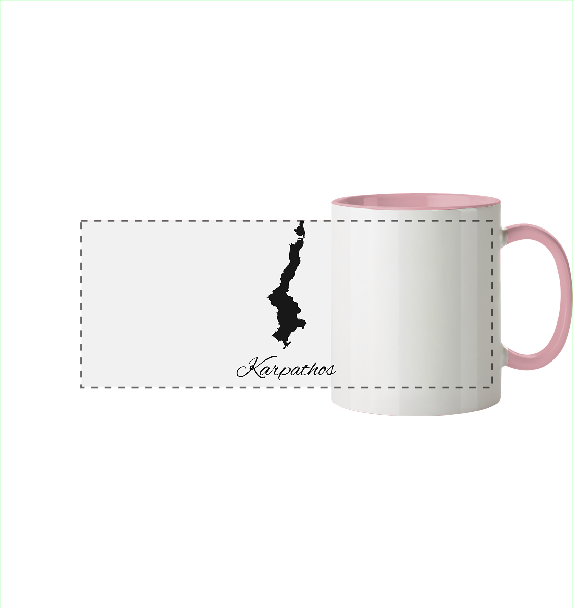 Karpathos Silhouette Griechenland - Panorama Tasse zweifarbig