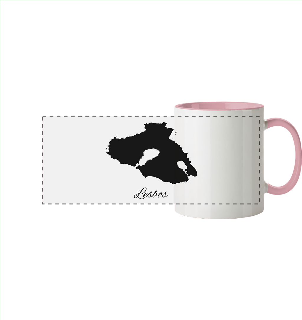 Lesbos Silhouette Griechenland - Panorama Tasse zweifarbig