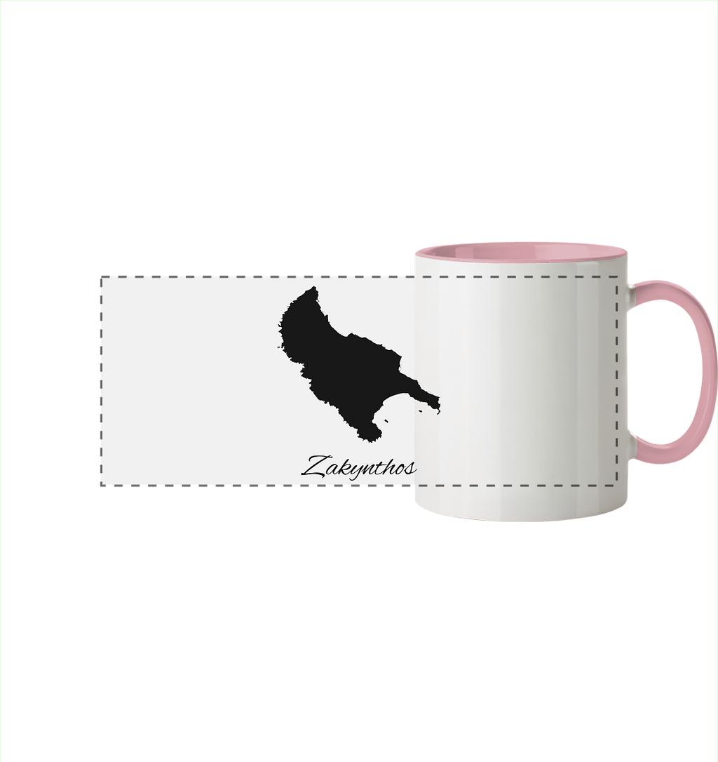 Zakynthos Silhouette Griechenland - Panorama Tasse zweifarbig