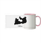 Milos Silhouette Griechenland - Panorama Tasse zweifarbig