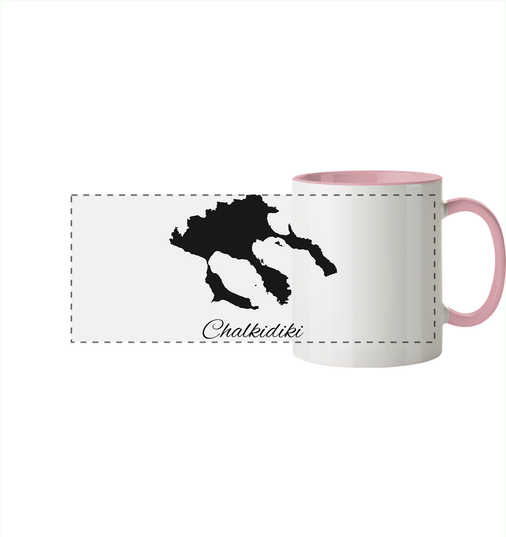 Chalkidiki Silhouette Griechenland - Panorama Tasse zweifarbig
