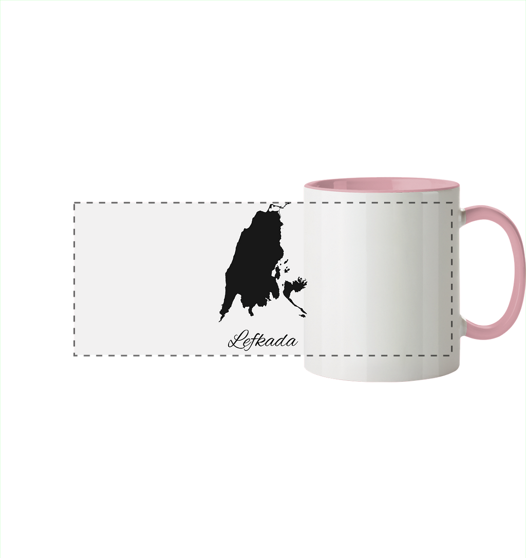 Lefkada Silhouette Griechenland - Panorama Tasse zweifarbig