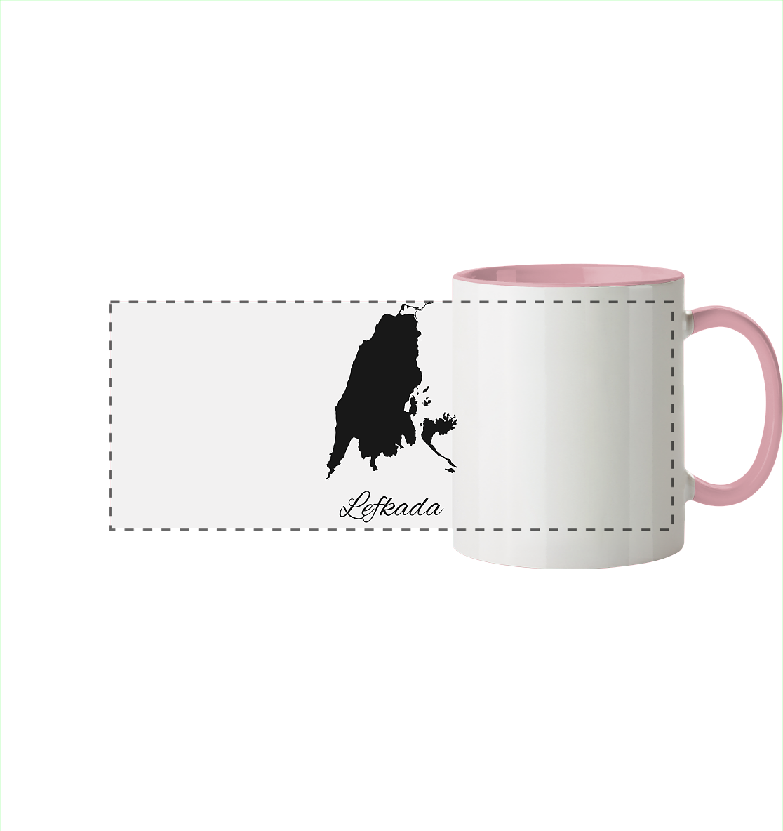 Lefkada Silhouette Griechenland - Panorama Tasse zweifarbig
