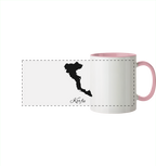 Korfu Silhouette Griechenland - Panorama Tasse zweifarbig