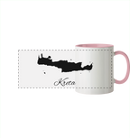 Kreta Silhouette Griechenland - Panorama Tasse zweifarbig