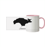 Samos Silhouette Griechenland - Panorama Tasse zweifarbig