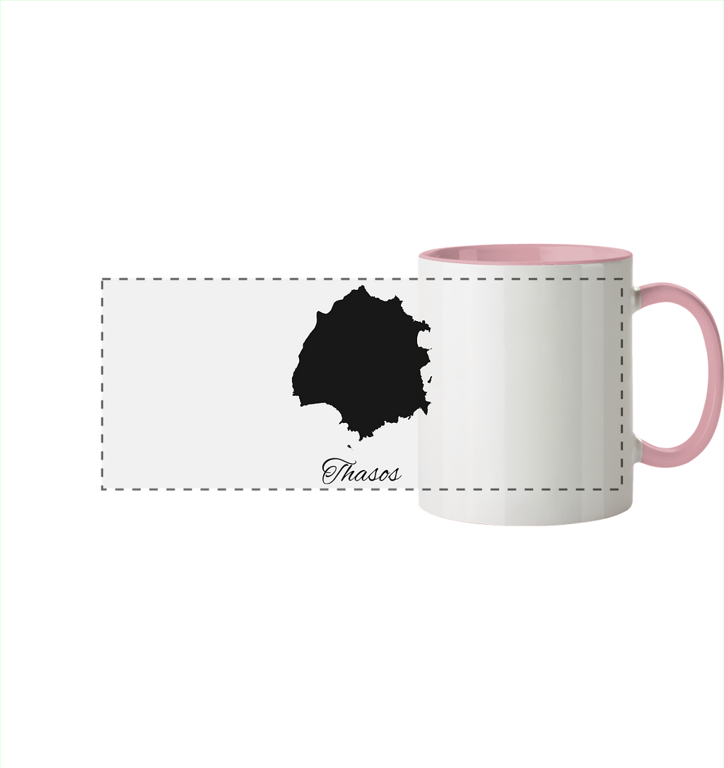 Thasos Silhouette Griechenland - Panorama Tasse zweifarbig