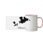 Mykonos Silhouette Griechenland - Panorama Tasse zweifarbig