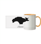 Samos Silhouette Griechenland - Panorama Tasse zweifarbig