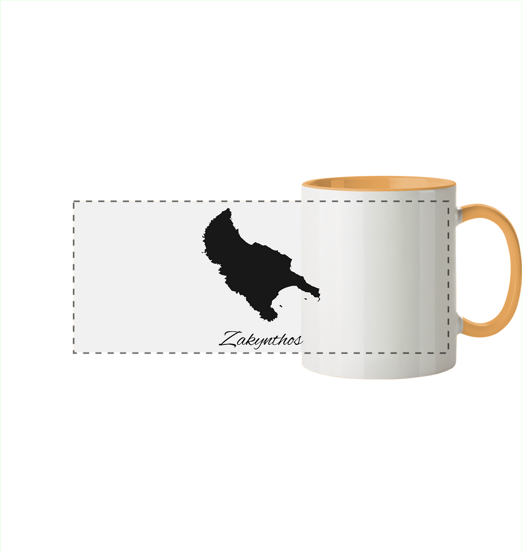Zakynthos Silhouette Griechenland - Panorama Tasse zweifarbig