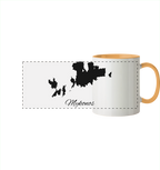 Mykonos Silhouette Griechenland - Panorama Tasse zweifarbig