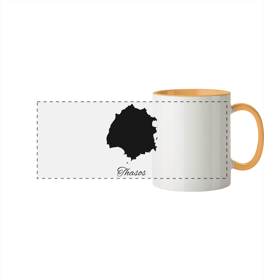 Thasos Silhouette Griechenland - Panorama Tasse zweifarbig