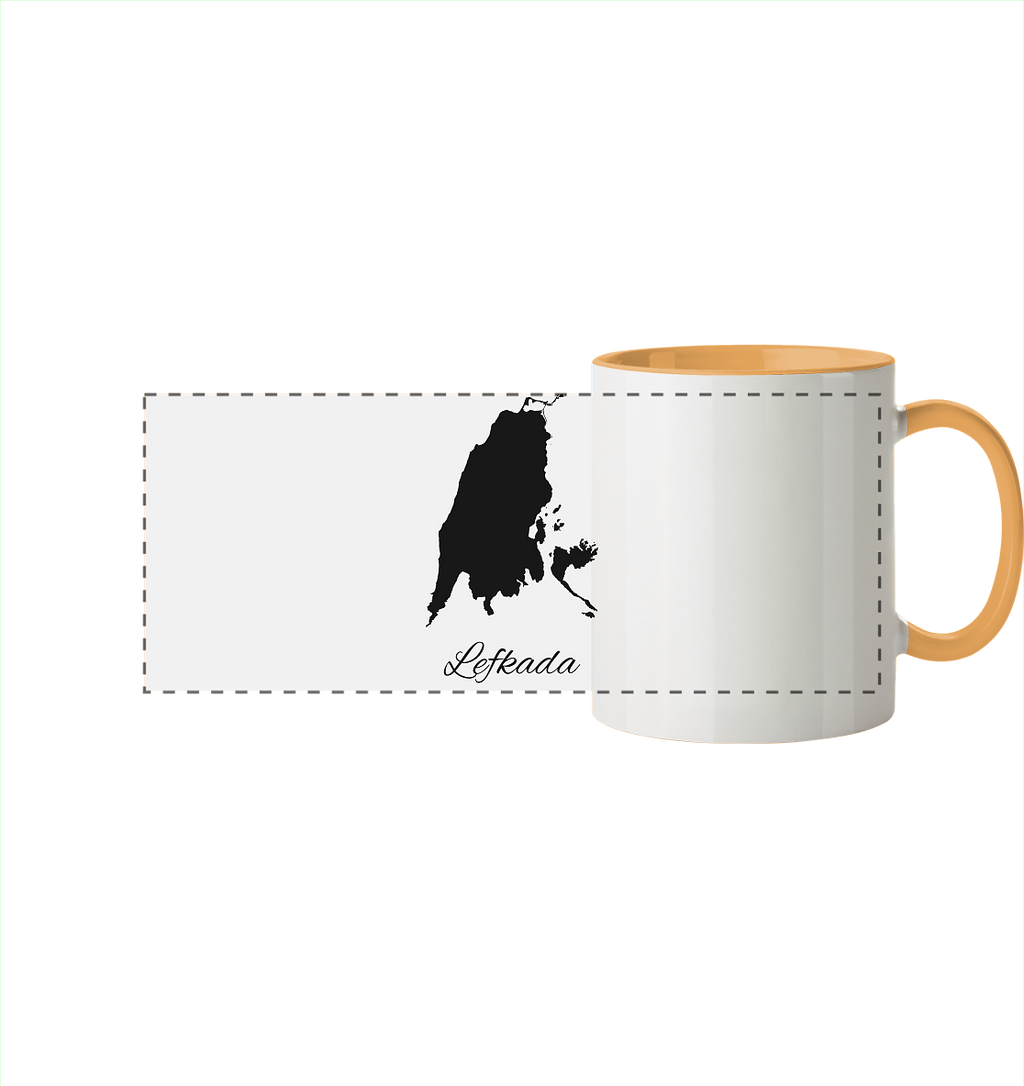 Lefkada Silhouette Griechenland - Panorama Tasse zweifarbig
