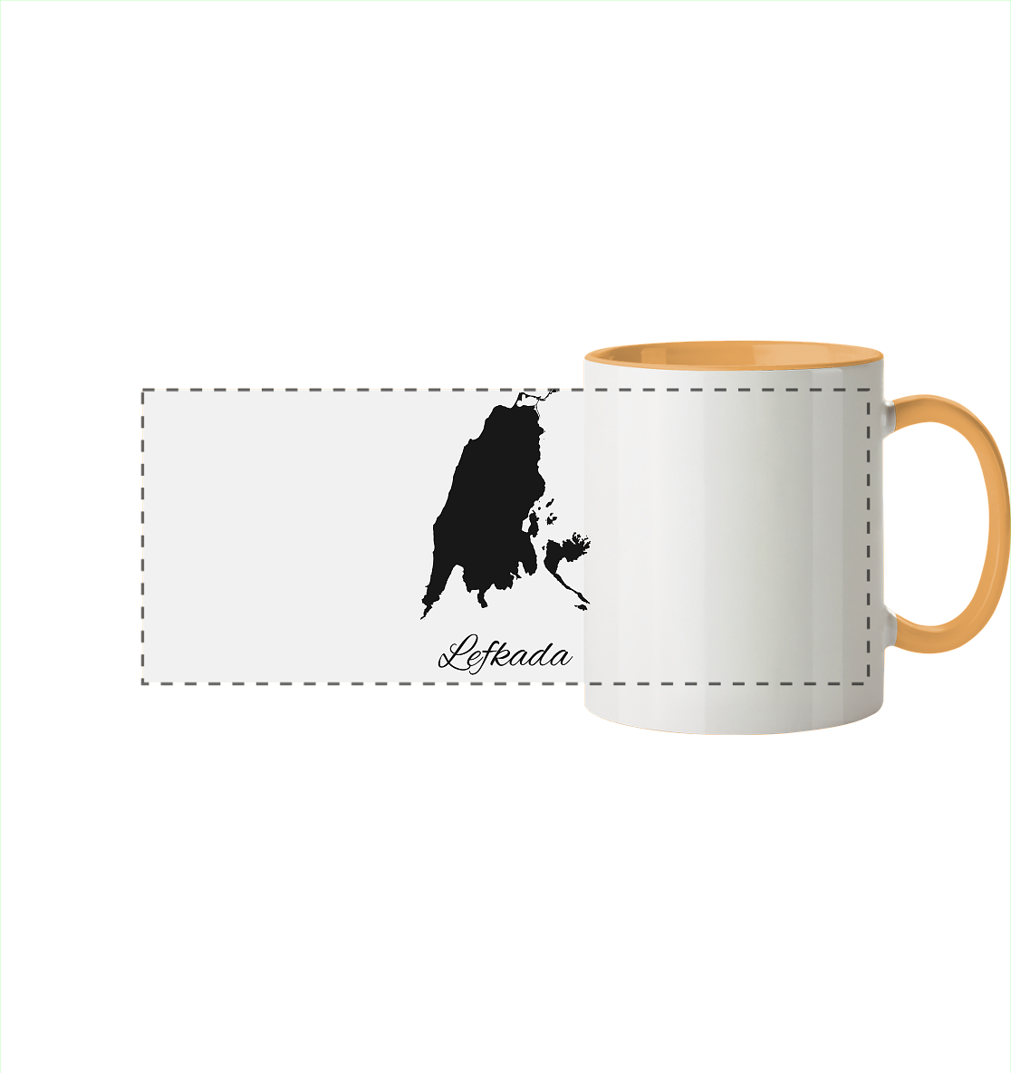 Lefkada Silhouette Griechenland - Panorama Tasse zweifarbig
