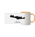 Kreta Silhouette Griechenland - Panorama Tasse zweifarbig