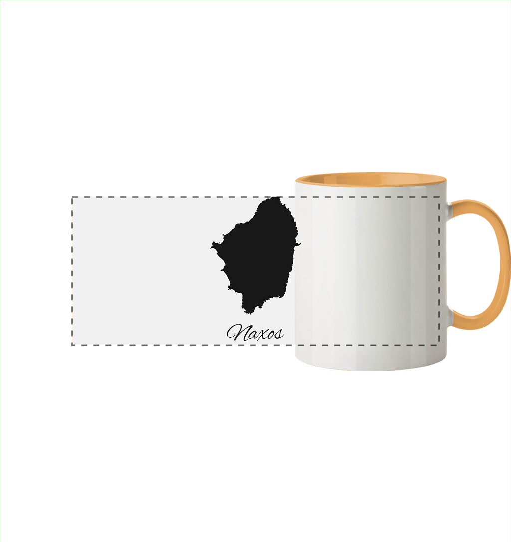 Naxos Silhouette Griechenland - Panorama Tasse zweifarbig