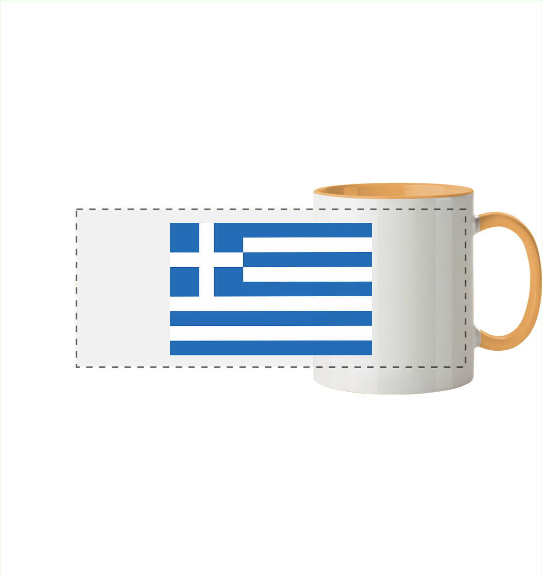 Griechenland Flagge - Panorama Tasse zweifarbig
