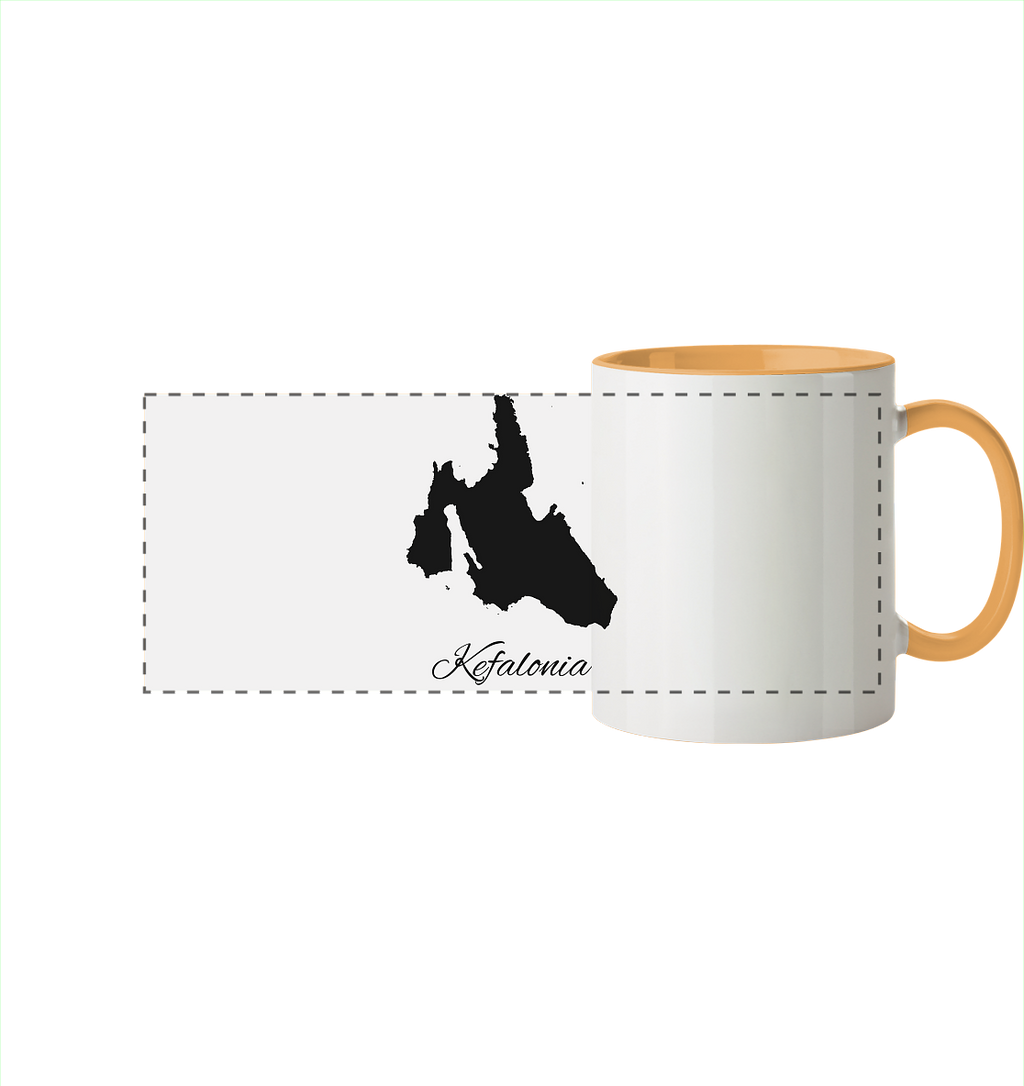 Kefalonia Silhouette Griechenland - Panorama Tasse zweifarbig