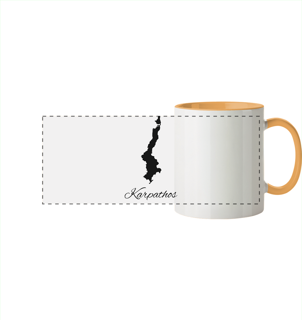 Karpathos Silhouette Griechenland - Panorama Tasse zweifarbig