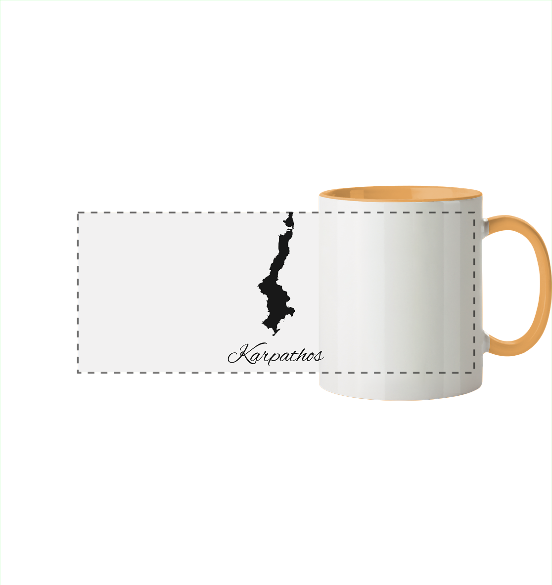 Karpathos Silhouette Griechenland - Panorama Tasse zweifarbig