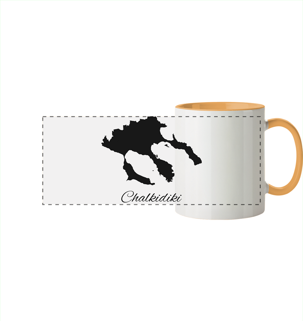 Chalkidiki Silhouette Griechenland - Panorama Tasse zweifarbig