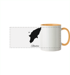 Rhodos Silhouette Griechenland - Panorama Tasse zweifarbig