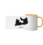 Milos Silhouette Griechenland - Panorama Tasse zweifarbig