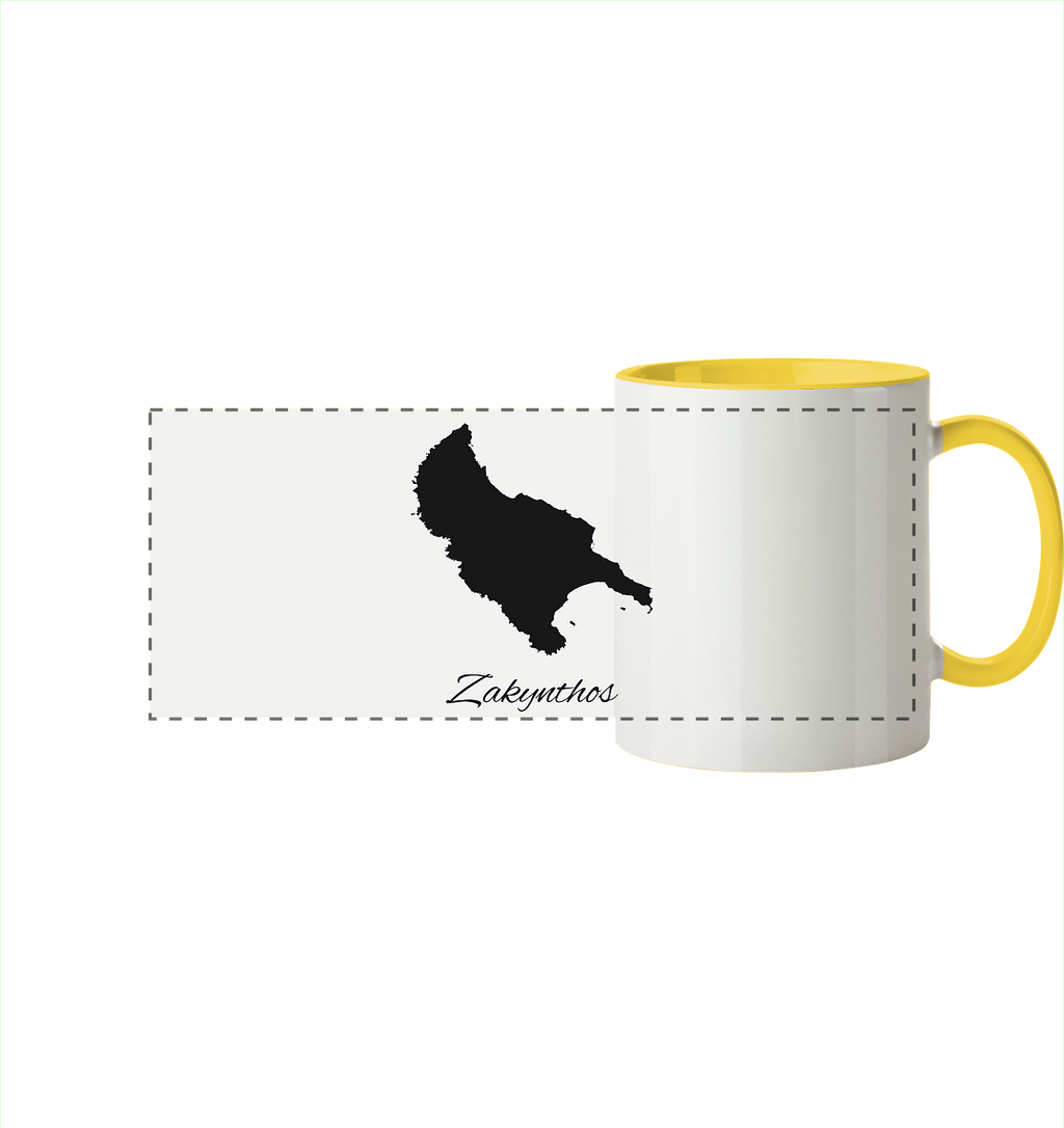 Zakynthos Silhouette Griechenland - Panorama Tasse zweifarbig