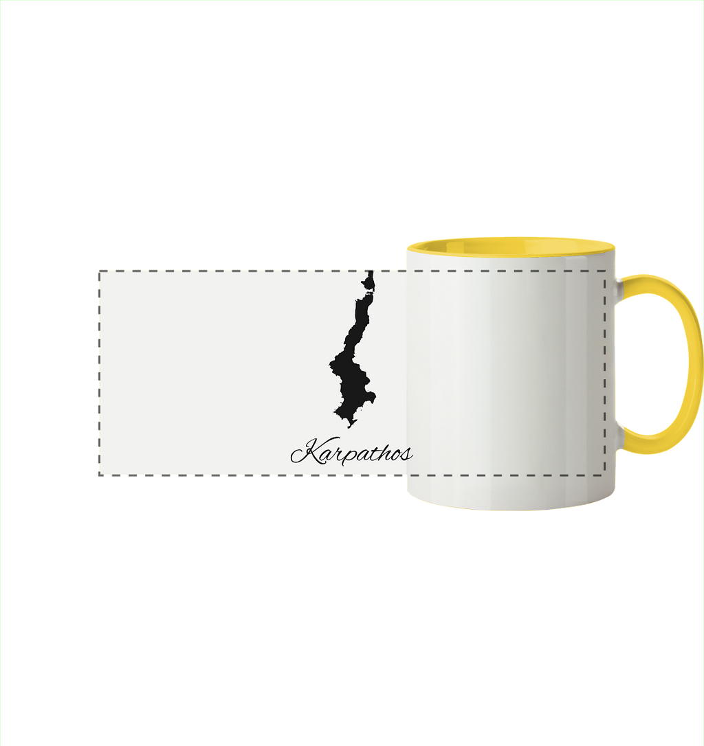 Karpathos Silhouette Griechenland - Panorama Tasse zweifarbig