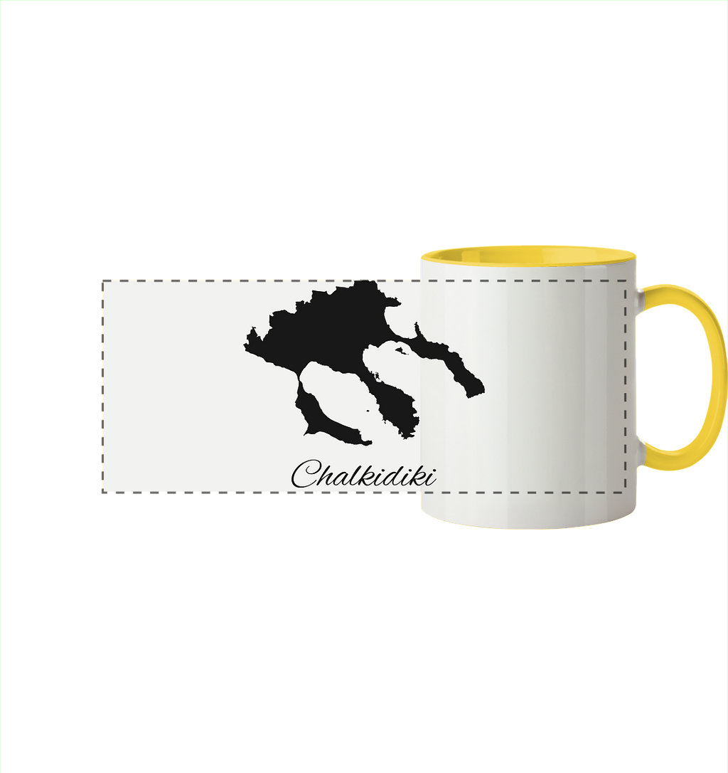 Chalkidiki Silhouette Griechenland - Panorama Tasse zweifarbig