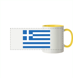 Griechenland Flagge - Panorama Tasse zweifarbig