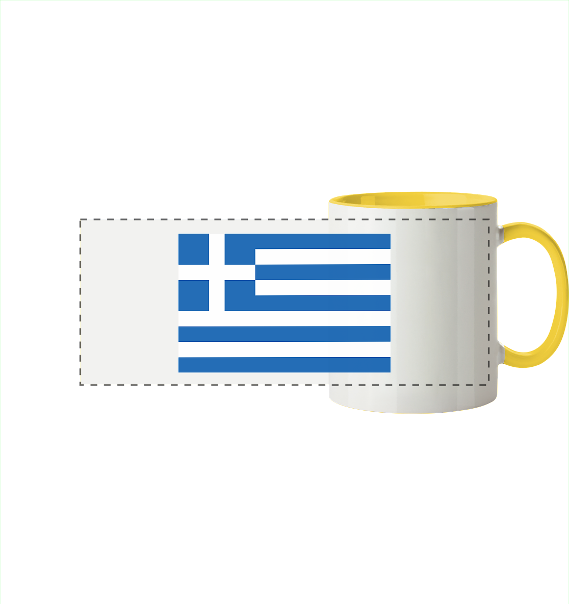 Griechenland Flagge - Panorama Tasse zweifarbig