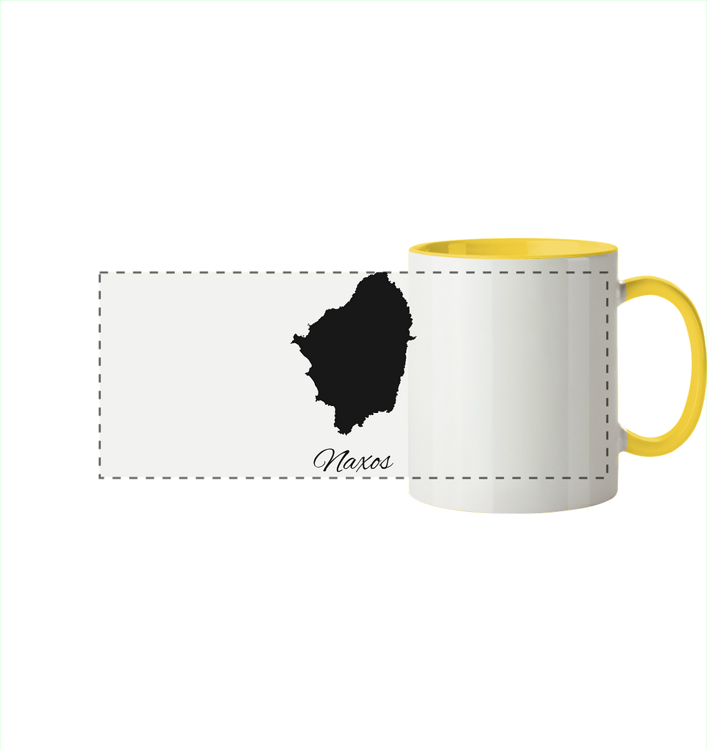 Naxos Silhouette Griechenland - Panorama Tasse zweifarbig