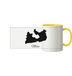 Milos Silhouette Griechenland - Panorama Tasse zweifarbig