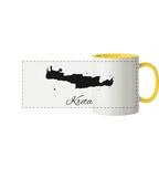 Kreta Silhouette Griechenland - Panorama Tasse zweifarbig