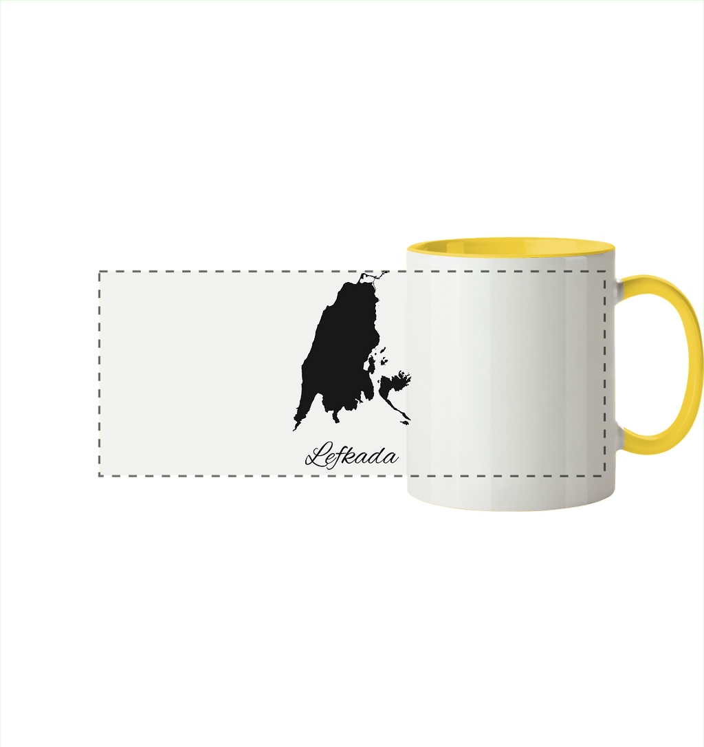 Lefkada Silhouette Griechenland - Panorama Tasse zweifarbig