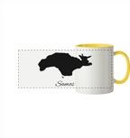 Samos Silhouette Griechenland - Panorama Tasse zweifarbig